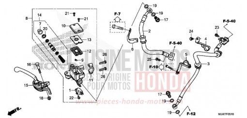 MAITRE-CYLINDRE DE FREIN AVANT CYLINDRE (CB500FA) CB500FAJ de 2018